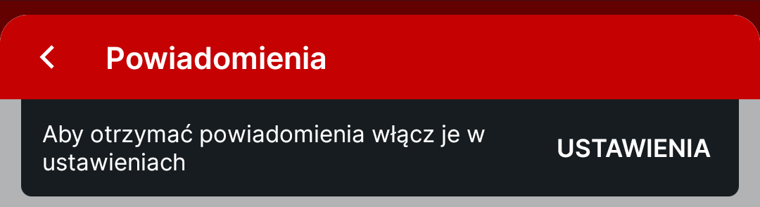 powiadomienia w aplikacji o zdarzeniach