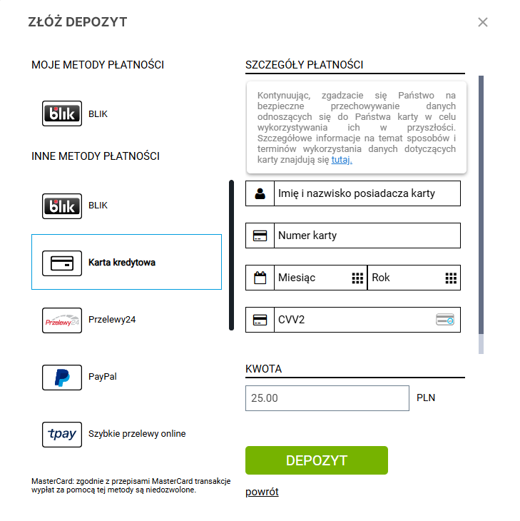 karta depozyt revolut superbet