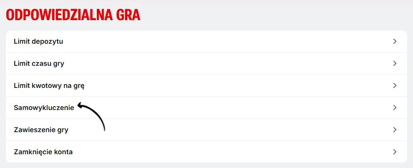 samowykluczenie konta w superbet