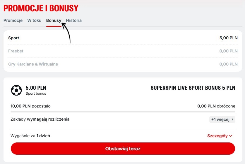 aktywny bonus superbet