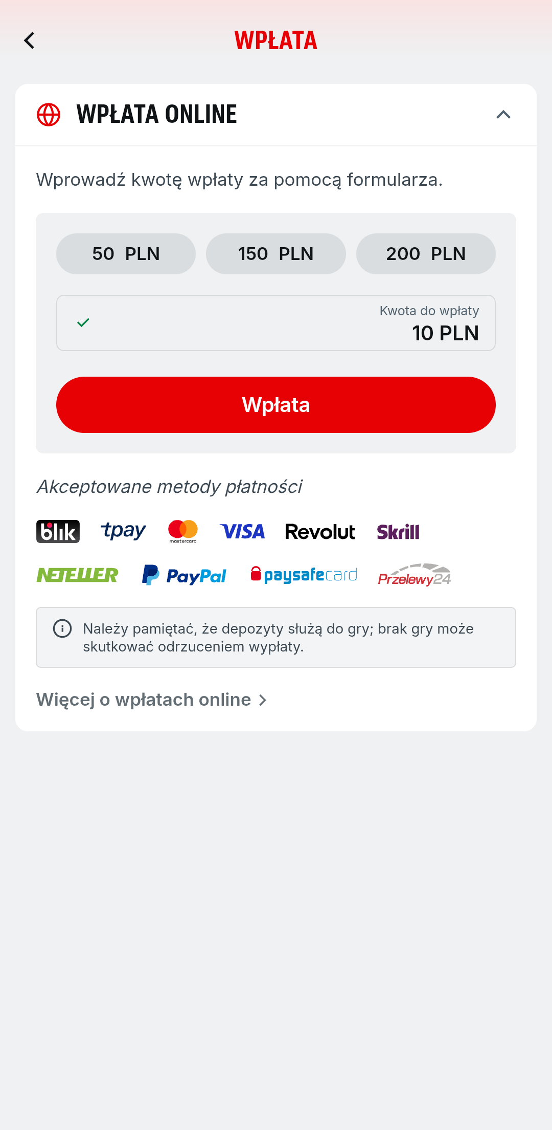 wplata aplikacja paysafecard