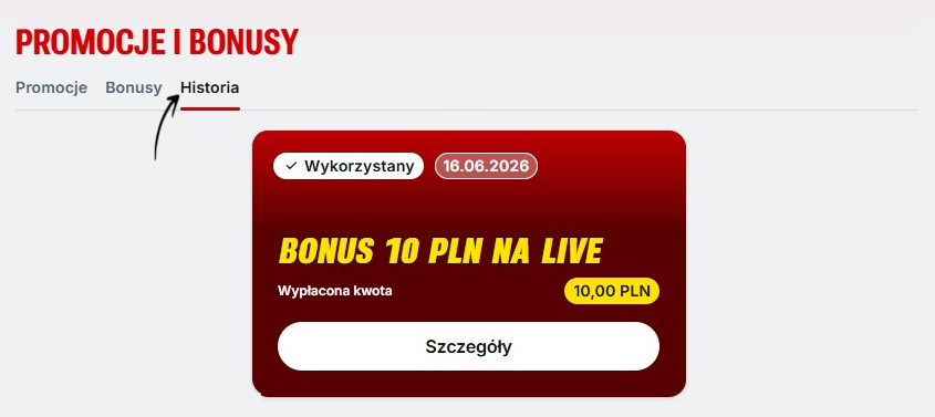historia bonus obrocony wyplacona kwota