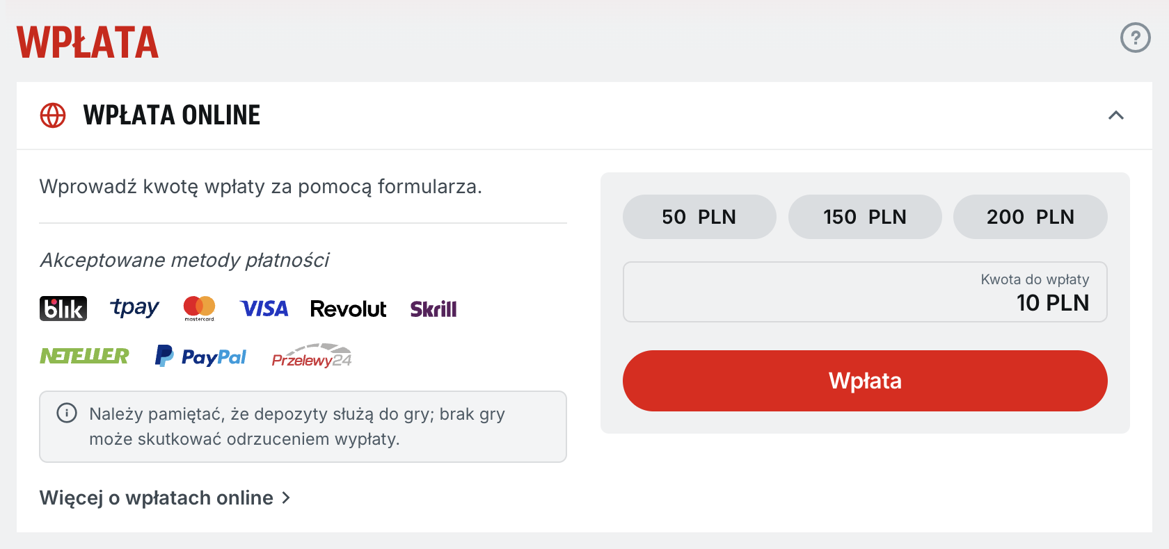 wplata 10 pln paypal