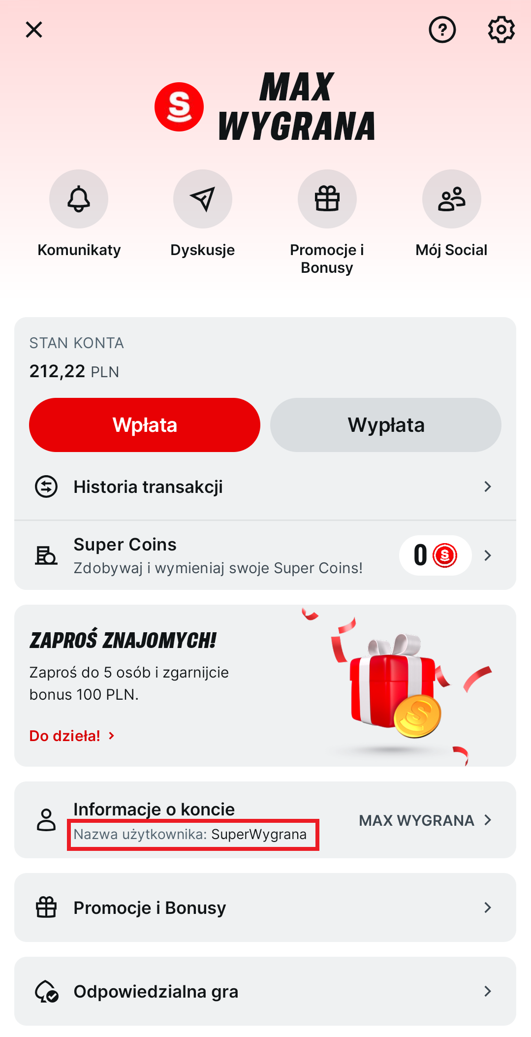 nazwa uzytkownika superbet aplikacja menu